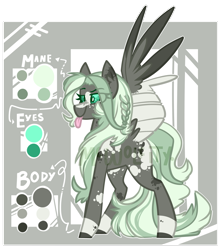 Size: 2303x2604 | Tagged: safe, artist:mcwolfity, oc, oc only, pegasus, pony, :p, amputee, colored hooves, eye clipping through hair, female, freckles, mare, pegasus oc, simple background, solo, text, tongue out, transparent background, wings