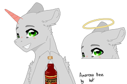 Size: 1500x1000 | Tagged: safe, artist:uglypartyhat, pony, alcohol, base, biedronka, bottle, halo, simple background, smiling, transparent background