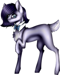Size: 1024x1271 | Tagged: safe, artist:uglypartyhat, oc, oc only, oc:iris, pony, deer tail, simple background, solo, transparent background