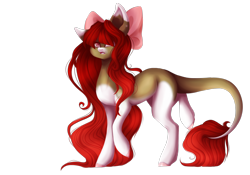 Size: 1070x747 | Tagged: safe, artist:sodapopfairypony, oc, earth pony, pony, bow, female, hair bow, mare, simple background, solo, transparent background