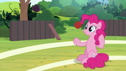 Size: 1920x1080 | Tagged: safe, derpibooru import, screencap, pinkie pie, earth pony, pony, 2 4 6 greaaat, ball, solo