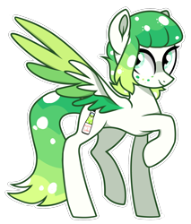 Size: 1374x1610 | Tagged: safe, artist:koloredkat, oc, oc only, pegasus, pony, female, freckles, mare, pegasus oc, raised hoof, simple background, solo, transparent background, two toned wings, wings