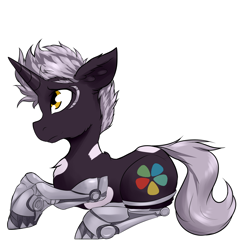 Size: 4800x4991 | Tagged: artist needed, safe, oc, oc only, oc:kick pacer, cyborg, pony, unicorn, male