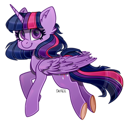 Size: 1024x988 | Tagged: safe, artist:sk-ree, twilight sparkle, twilight sparkle (alicorn), alicorn, pony, cute, ear fluff, female, frog (hoof), hoofbutt, mare, simple background, solo, transparent background, twiabetes, underhoof