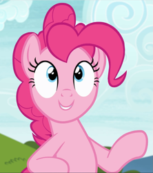 Size: 833x939 | Tagged: safe, screencap, pinkie pie, earth pony, pony, rock solid friendship, cropped, cute, diapinkes, female, mare, smiling, solo