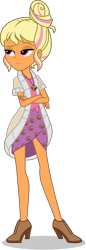 Size: 2780x8090 | Tagged: safe, artist:cantercoltz, edit, editor:slayerbvc, chestnut magnifico, equestria girls, movie magic, spoiler:eqg specials, clothes, crossed arms, female, high heels, no makeup edit, shoes, simple background, solo, transparent background, vector, vector edit