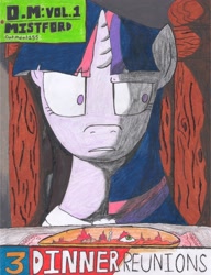 Size: 2514x3272 | Tagged: safe, artist:oatmeal155, twilight sparkle, pony, unicorn, comic:oat.meal, chair, eyeball, food, soup, traditional art