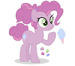 Size: 814x717 | Tagged: safe, artist:basecbitch, artist:magicuniclaws, oc, oc:cotton candy, earth pony, base used, cutie mark, female, mare, offspring, parent:pinkie pie, parent:pokey pierce, parents:pokeypie, simple background, solo, transparent background