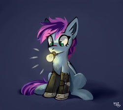 Size: 2800x2500 | Tagged: safe, artist:amy-gamy, oc, oc only, pegasus, pony, lightbulb, mouth hold, simple background, solo