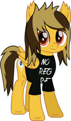 Size: 722x1216 | Tagged: safe, artist:lightningbolt, derpibooru exclusive, pegasus, pony, .svg available, alex gaskarth, all time low, butt fluff, cheek fluff, clothes, dyed mane, dyed tail, ear fluff, fluffy, folded wings, hoof fluff, looking at you, male, movie accurate, ponified, shirt, simple background, solo, stallion, svg, t-shirt, tail feathers, transparent background, vector, wing fluff, wings