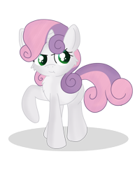 Size: 2550x3300 | Tagged: safe, artist:skyflys, sweetie belle, pony, unicorn, angry, blank flank, cheek fluff, chest fluff, cute, female, filly, foal, looking at you, madorable, simple background, solo, transparent background