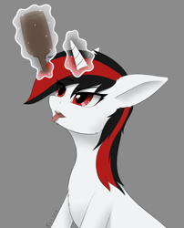 Size: 746x923 | Tagged: safe, artist:kota, oc, oc only, oc:blackjack, pony, unicorn, fallout equestria, fallout equestria: project horizons, bottle, female, magic, mare, solo, telekinesis