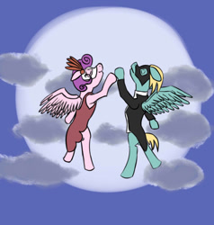 Size: 1000x1049 | Tagged: safe, artist:dragoon32, pegasus, pony, dancing in the clouds, dancing