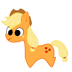 Size: 2061x2061 | Tagged: safe, artist:hi-!, derpibooru import, applejack, earth pony, pony, simple background, white background