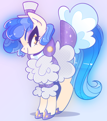 Size: 500x562 | Tagged: safe, artist:euphoriapony, sapphire shores, earth pony, pony, blue background, cute, female, mare, profile, simple background, solo