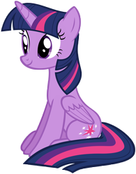 Size: 5412x6936 | Tagged: safe, artist:andoanimalia, twilight sparkle, twilight sparkle (alicorn), alicorn, pony, absurd resolution, cute, cutie mark, female, folded wings, mare, simple background, sitting, smiling, solo, transparent background, vector, wings