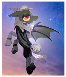 Size: 2521x2943 | Tagged: safe, artist:djkaskan, oc, oc only, bat pony, pony, night, sky