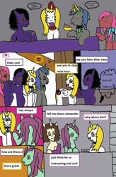 Size: 1019x1555 | Tagged: safe, artist:ask-luciavampire, oc, pony, unicorn, vampire, vampony, comic, school, tumblr, tumblr:ask-ponys-university