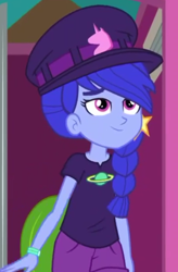 Size: 1314x2007 | Tagged: safe, screencap, space camp (character), equestria girls, equestria girls series, five lines you need to stand in, spoiler:eqg series (season 2), cropped, female, smiling, solo