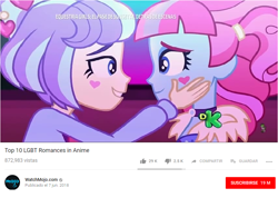 Size: 876x624 | Tagged: safe, artist:brandonale, edit, edited screencap, screencap, kiwi lollipop, supernova zap, better together, equestria girls, sunset's backstage pass!, discovery kids, fake, female, kiwinova, lesbian, lgbt, meme, shipping, watchmojo.com, youtube