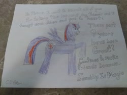 Size: 3264x2448 | Tagged: safe, twilight sparkle, twilight sparkle (alicorn), alicorn, pony, letter, purple, solo, traditional art