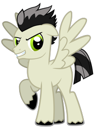 Size: 788x1014 | Tagged: safe, artist:no1cool, artist:pony-o bros., oc, oc only, oc:joey-o, pegasus, pony, looking at you, male, ponified, smiling, solo, spread wings, stallion, vector, wings