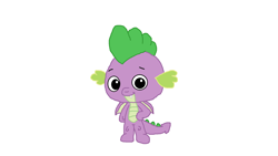 Size: 1920x1080 | Tagged: safe, artist:ianpony98, spike, dragon, playkids, style emulation, winged spike