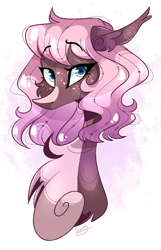 Size: 644x1000 | Tagged: safe, artist:manella-art, oc, oc:lovely cocoa, pegasus, pony, bust, chest fluff, ear fluff, female, mare