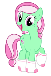 Size: 1168x1736 | Tagged: safe, minty, clothes, simple background, socks, that pony sure does love socks, vector, white background