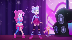 Size: 1600x900 | Tagged: safe, screencap, pinkie pie, supernova zap, better together, equestria girls, sunset's backstage pass!, amplifier, guitar, musical instrument