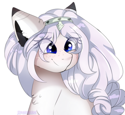 Size: 2500x2300 | Tagged: safe, artist:2pandita, oc, pony, bust, female, mare, portrait, simple background, solo, white background