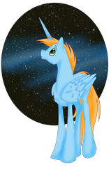 Size: 1206x1893 | Tagged: safe, artist:whitewing1, oc, oc:harmony star, alicorn, pony, male, solo, space, stallion