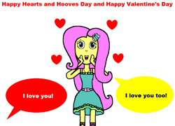 Size: 1201x864 | Tagged: artist needed, safe, fluttershy, equestria girls, clothes, cute, dress, happy hearts and hooves day, happy valentines day, heart, hearts and hooves day, holiday, looking at you, love, quality, valentine's day