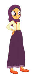 Size: 1920x4512 | Tagged: safe, artist:gmaplay, saffron masala, equestria girls, equestria girls-ified, hijab, simple background, solo, transparent background