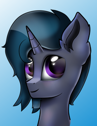 Size: 2000x2590 | Tagged: safe, artist:n0kkun, oc, pony, unicorn, bust, portrait, simple background, solo