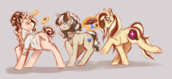 Size: 1280x588 | Tagged: safe, artist:mlpfwb, oc, oc only, oc:ayasha the pony, oc:lovelace, oc:sweet cream, pony, unicorn, female, magic, mare