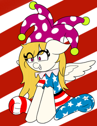 Size: 1000x1300 | Tagged: safe, artist:mrneo, pegasus, pony, clownpiece, female, mare, ponified, solo, touhou