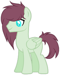 Size: 690x858 | Tagged: safe, artist:otakuchicky1, oc, pegasus, pony, base used, male, offspring, parent:fluttershy, parent:neon lights, parents:neonshy, solo, stallion