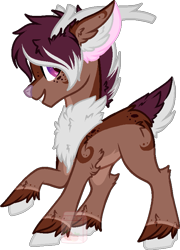 Size: 567x788 | Tagged: safe, artist:sweethearttarot, oc, deer, deer pony, original species, pony, base used, simple background, solo, transparent background