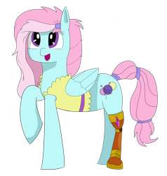 Size: 2000x2100 | Tagged: safe, artist:inky scroll, kerfuffle, pegasus, pony, rainbow roadtrip, amputee, clothes, female, mare, prosthetic leg, prosthetic limb, prosthetics, simple background, transparent background