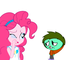 Size: 1080x904 | Tagged: safe, artist:arieldayan, screencap, pinkie pie, equestria girls, crying, happy tree friends, simple background, transparent background