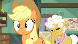 Size: 1920x1080 | Tagged: safe, derpibooru import, screencap, applejack, goldie delicious, earth pony, pony, going to seed