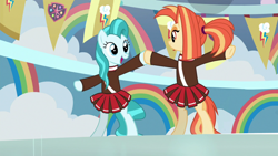 Size: 1920x1080 | Tagged: safe, screencap, lighthoof, shimmy shake, pony, 2 4 6 greaaat, bipedal, clothes, palindrome get, standing