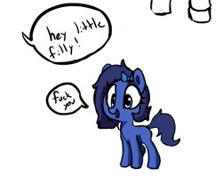 Size: 1315x1088 | Tagged: safe, artist:tg1117, oc, oc only, oc:whinny, doodle, female, filly, simple background, solo, swearing, vulgar, white background