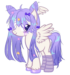 Size: 892x953 | Tagged: safe, artist:peachesandcreamated, oc, oc only, pegasus, pony, bandage, base used, bow, clothes, crying, hair bow, injured, pegasus oc, simple background, smiling, socks, solo, striped socks, transparent background, unshorn fetlocks, wing ears, wings