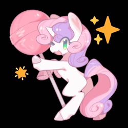 Size: 1024x1024 | Tagged: safe, artist:snowillusory, sweetie belle, unicorn, candy, food, solo