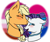 Size: 1280x1081 | Tagged: safe, artist:sad-little-nerd, applejack, rarity, earth pony, pony, unicorn, bisexual pride flag, cute, female, lesbian, lesbian pride flag, pride, rarijack, shipping