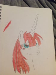 Size: 1936x2592 | Tagged: safe, oc, oc only, oc:fausticorn, alicorn, pony, solo, traditional art