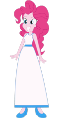 Size: 1024x2110 | Tagged: safe, artist:cartoonmasterv3, pinkie pie, equestria girls, beautiful, long dress, simple background, solo, transparent background, vector