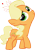 Size: 1920x2767 | Tagged: safe, applejack, diamond tiara, oc, oc only, oc:diamondjack, earth pony, pony, parent:applejack, parent:spoiled rich, recolor, simple background, solo, transparent background